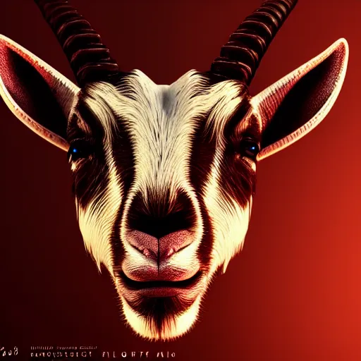 Prompt: synthwave goat face, detailed face, sharp focus, synthwave art, aesthetic, octane render