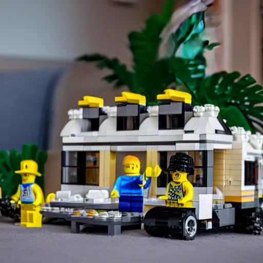 Prompt: mar - a - lago fbi raid lego set, still - motion, photography