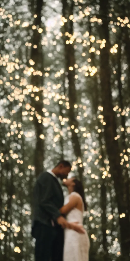 Image similar to a blurry picture of two beautiful people kissing, long exposure photograph, anamorphic bokeh, contrasting lighting
