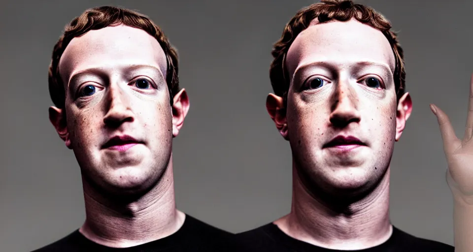 Image similar to horror portrait of mark zuckerberg inside a nightmare, terrifying, high detail, hyperreal