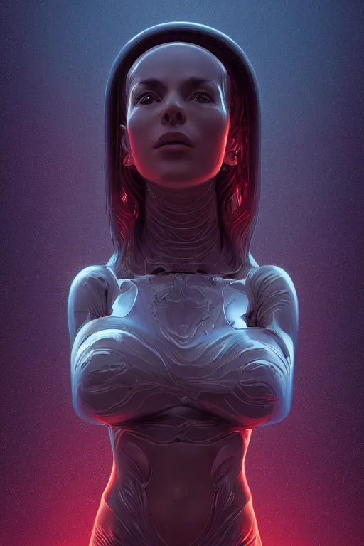 Image similar to Empty Canvas, photo, portrait, 3d, high details, intricate details, by vincent di fate, artgerm julie bell beeple, 90s, Smooth gradients, octane render, 8k, High contrast, duo tone, depth of field, very coherent symmetrical artwork