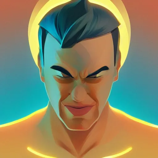 Image similar to face icon stylized minimalist goldfinger, loftis, cory behance hd by jesper ejsing, by rhads, makoto shinkai and lois van baarle, ilya kuvshinov, rossdraws global illumination