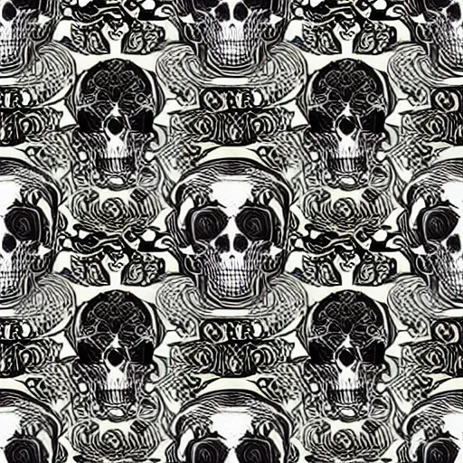 Prompt: old school, retro vintage doodle tattoo seamless pattern. rose, skull, knife. - h 6 4 - w 8 9 6