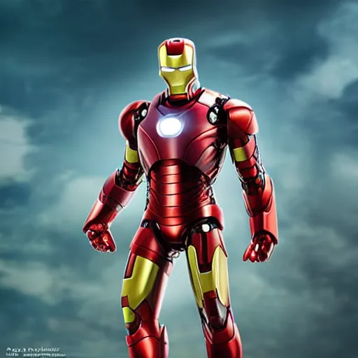 Image similar to “minion iron man, UHD, hyperrealistic render”