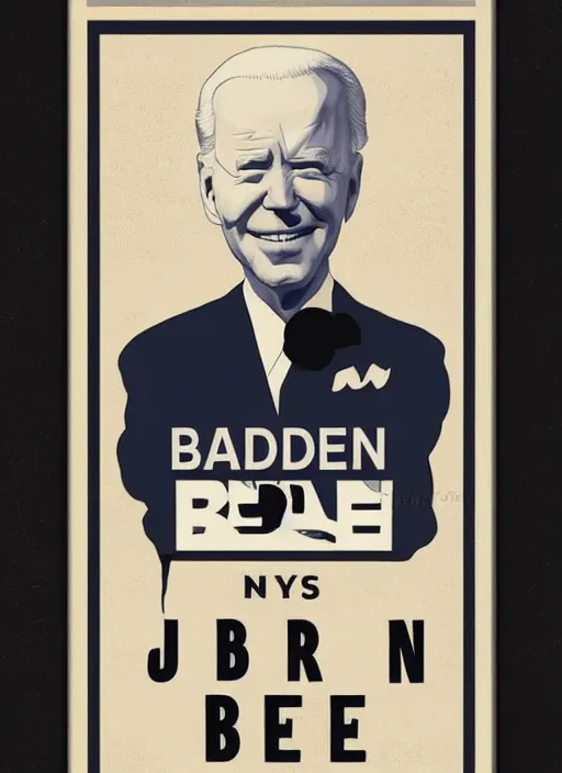 Prompt: biden ( 2 0 2 3 ), steve buscemi portrays united states president joe biden, buscemi, minimalist movie poster, theatrical poster, character actor, fan art, digital art, trending on artstation