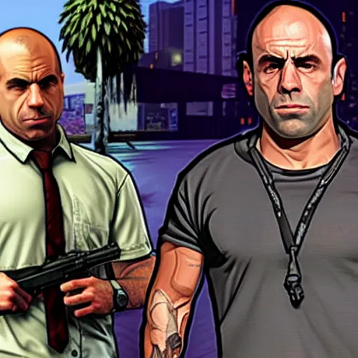 Image similar to Joe Rogan as a playable character in Grand theft auto