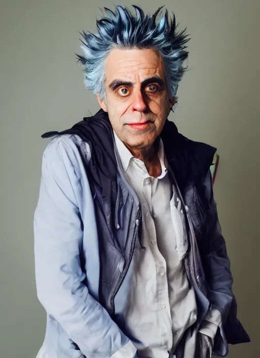 Prompt: photo of Rick Sanchez as a real person