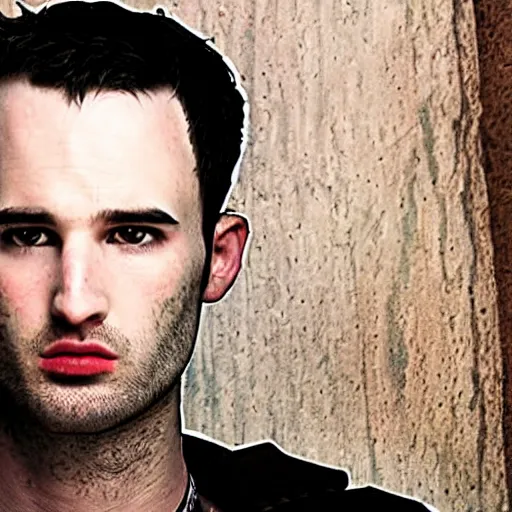 Image similar to Tom Sturridge as sandman from dc comics, 8k, ps5