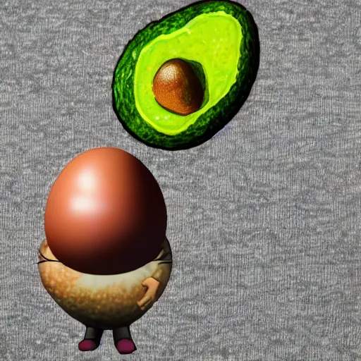 Prompt: bob ross as an avocado embryo