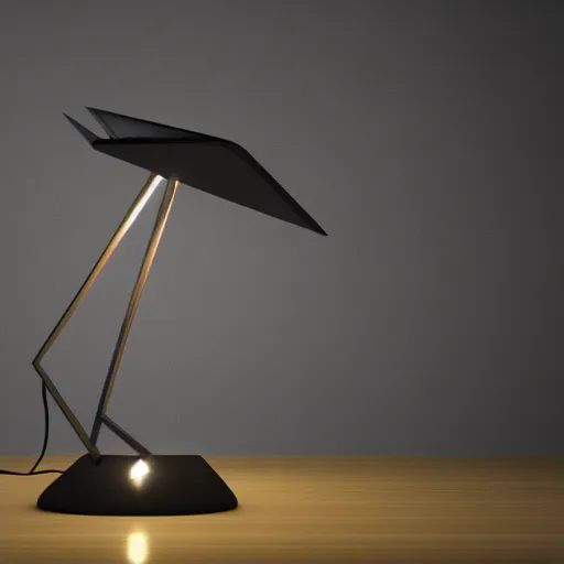 Image similar to a 3 d render of a beautiful desk lamp on a desk, 3 d render, octane render, 4 k