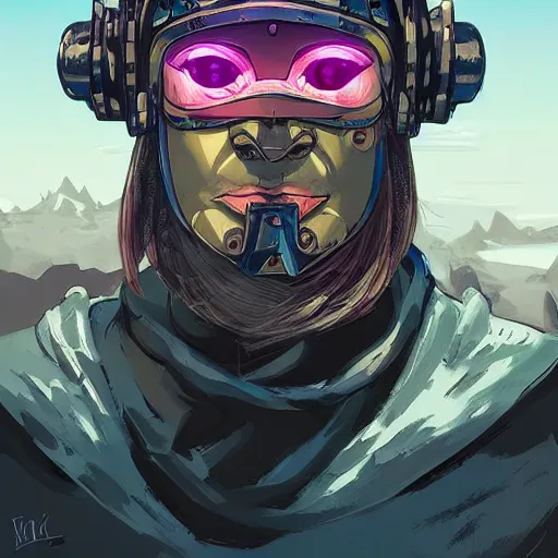 Image similar to cyberpunk viking helmet mask warrior goddess robot ninja fantasy, art gta 5 cover, official fanart behance hd artstation by jesper ejsing, by rhads, makoto shinkai and lois van baarle, ilya kuvshinov, ossdraws