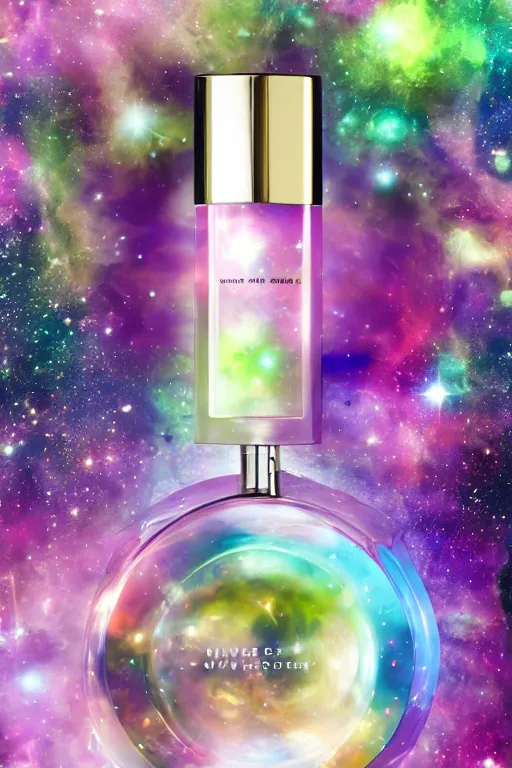 Prompt: Universe in a parfume bottle