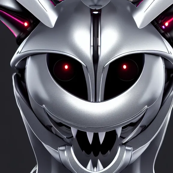 Image similar to close up headshot of a cute beautiful stunning anthropomorphic female robot dragon, with sleek silver metal armor, glowing OLED visor, facing the camera, looking at you, camera looking into high quality maw open and about to eat you, food pov, the open maw being highly detailed and soft, soft tongue, detailed esophagus, highly detailed digital art, furry art, anthro art, sci fi, warframe art, destiny art, high quality, 3D realistic, dragon mawshot, maw art, pov furry art, furry mawshot, macro art, dragon art, Furaffinity, Deviantart, Eka's Portal, G6