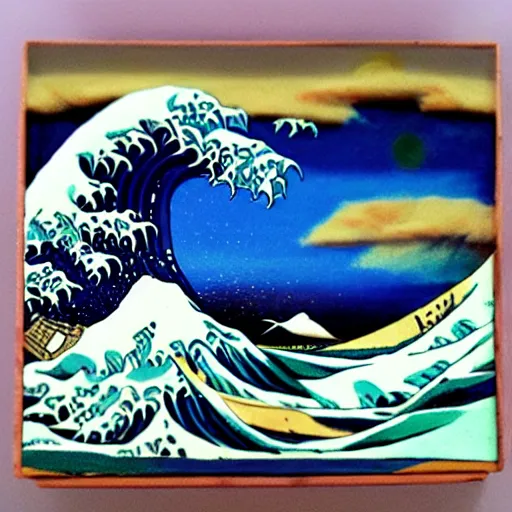 Image similar to claymation, 3 d clay sculpture, made of clay, ocean waves sculpture, colorful, inspired by hokusai