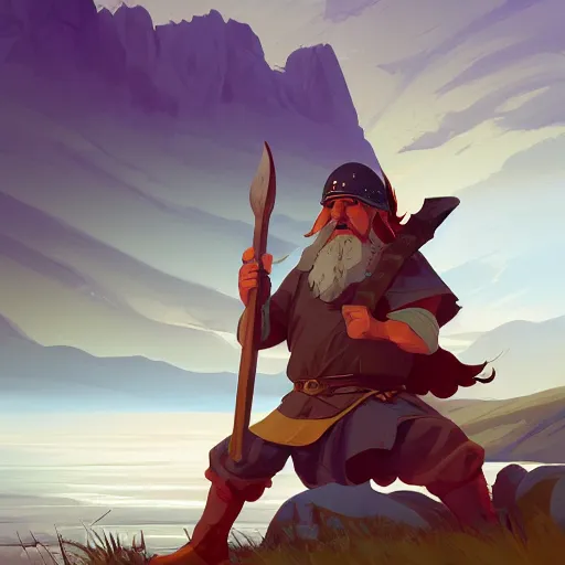 Image similar to painting of vikings smooth median photoshop filter cutout vector, behance hd by jesper ejsing, by rhads, makoto shinkai and lois van baarle, ilya kuvshinov, rossdraws global illumination