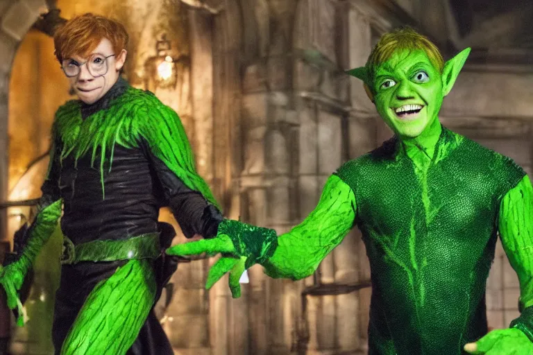 Image similar to Rupert Grint as The Green Goblin