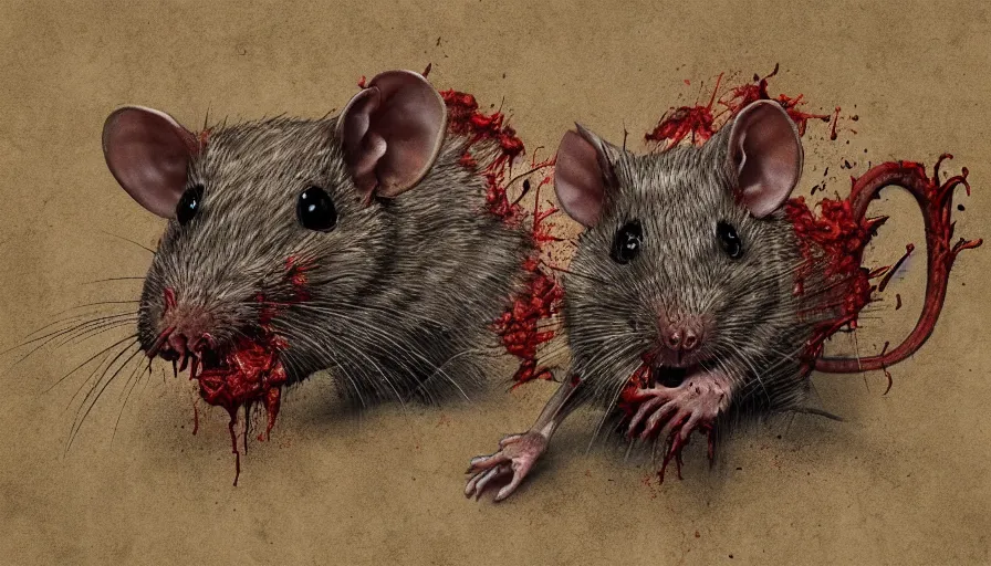 Prompt: zombie rats, finest, realistic, artists, 8 k