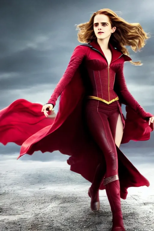 Image similar to Still of Emma Watson as Scarlett Witch