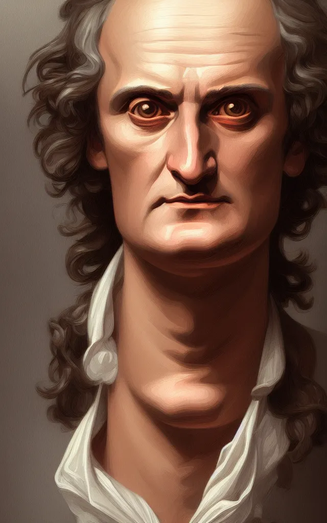 Image similar to symmetry portrait of isaac newton, studio lighting, intricate, elegant, highly detailed, digital painting, artstation, concept art, smooth, sharp focus, illustration, art by artgerm and greg rutkowski and alphonse mucha