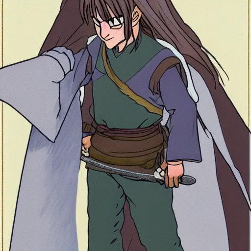 Image similar to boromir from the anime lord of the rings (1986), studio ghibli, very detailed, realistic