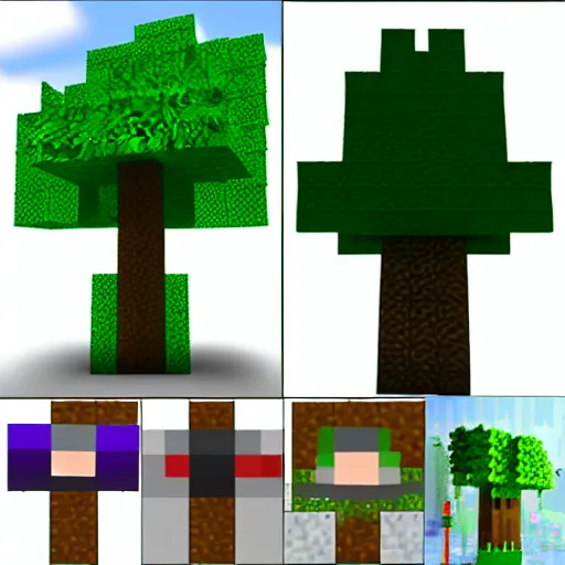 Image similar to minecraft tree