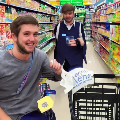 Image similar to austin from homescapes lost in tesco can't find his mum