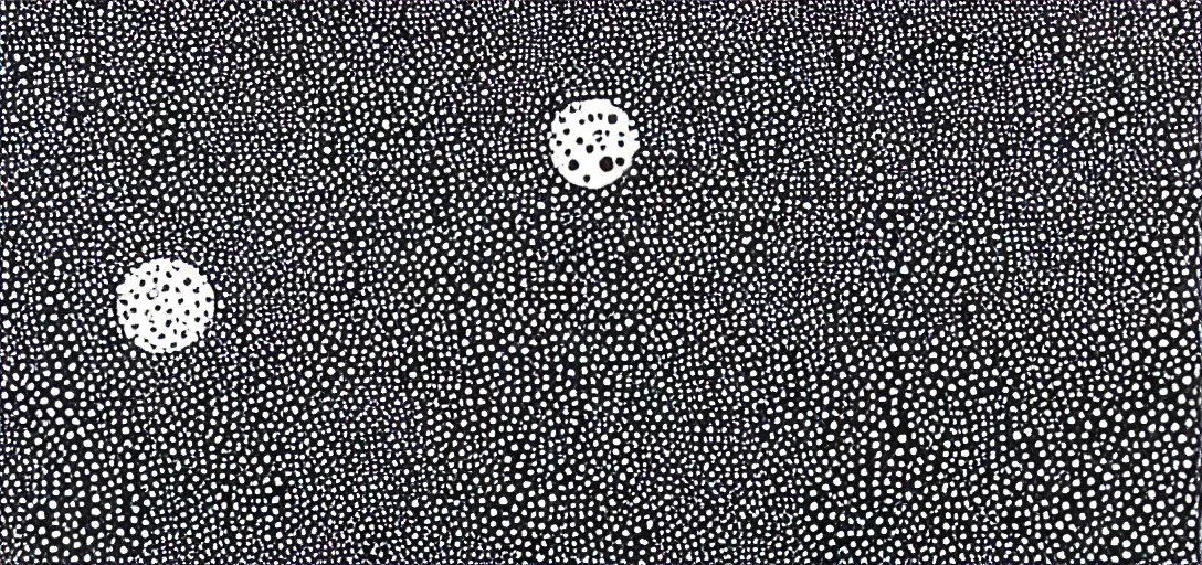 Image similar to morning sun by yayoi kusama