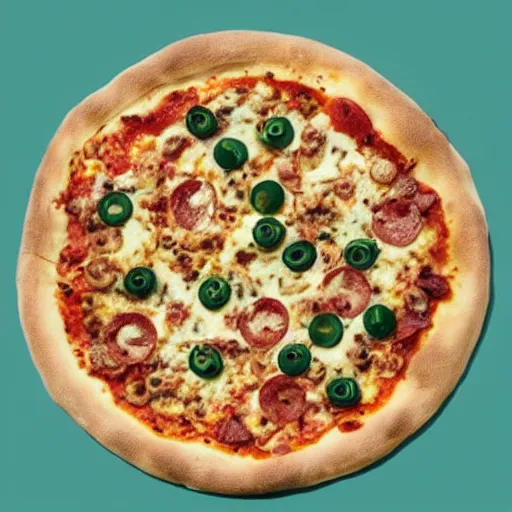 Image similar to a pizza by beatrix potter