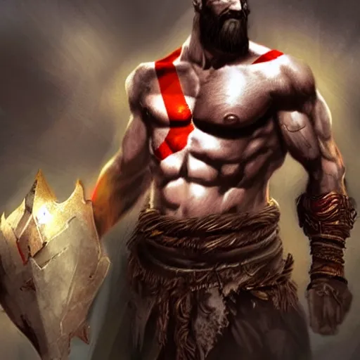 Prompt: concept art prometheus kratos the god of war