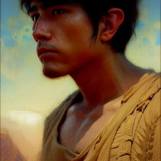 Image similar to a portrait of a good - lookiung chicano boy god,, high detail, cleary see face, by gaston bussiere, bayard wu, greg rutkowski, odd nerdrum, maxim verehin, dan dos santos, masterpiece, sharp focus, cinematic lightning - h 7 6 8