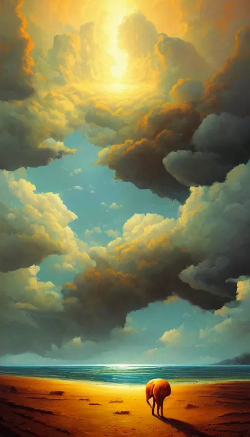 Image similar to the end of the world, by rhads