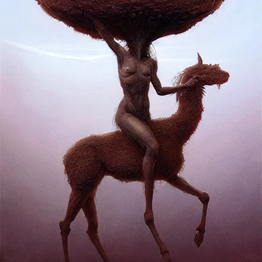 Prompt: A painting of a centaur like ant queen standing on her hind legs formian pathfinder, digital art, Wayne Barlowe Pierre Pellegrini Greg Rutkowski