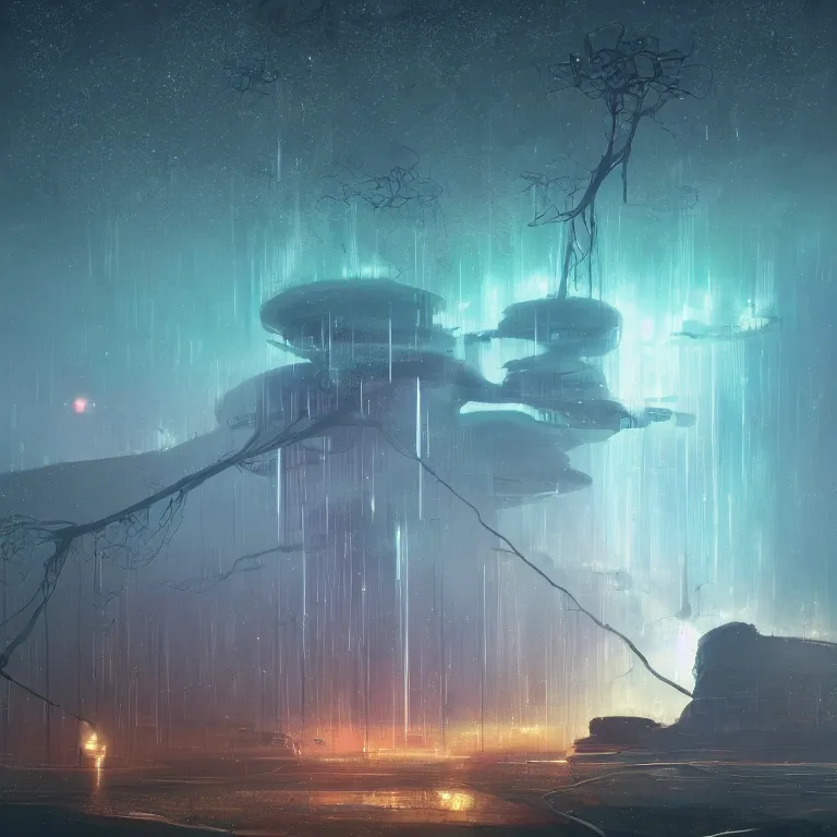 Image similar to neurons interconnecting, nebulas forming, tendrils, sci - fi concept art, by john harris, by simon stalenhag, stunning, award winning