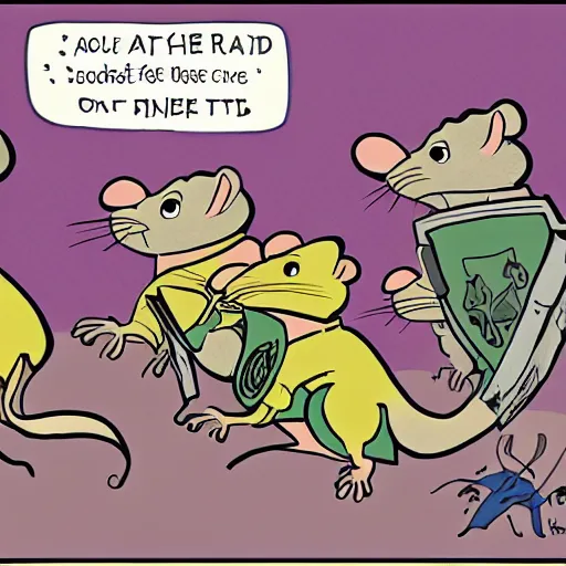 Image similar to cartoon about hight rat knights