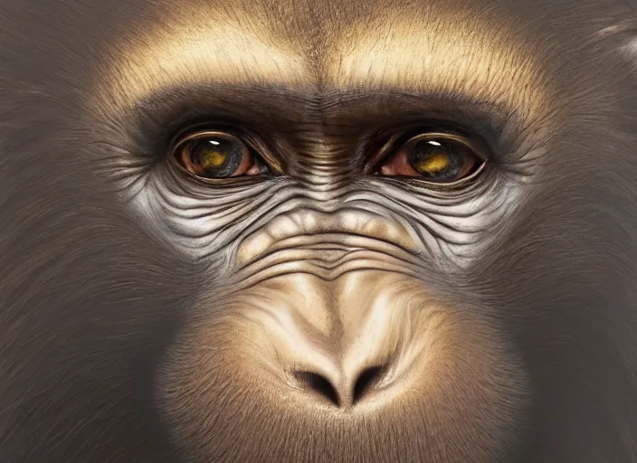 Free AI Image  Close up on monkey at the market
