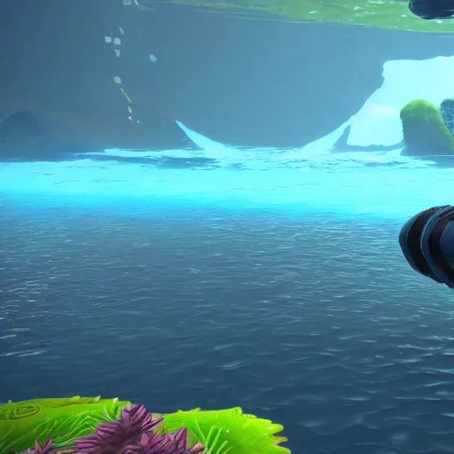 Prompt: subnautica in game screenshot, unreal engine, 1k. low res