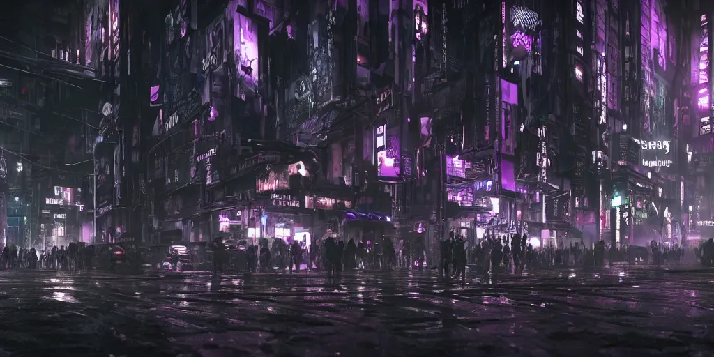 2048x1152] - Cyberpunk Dark City Scene : r/wallpaper