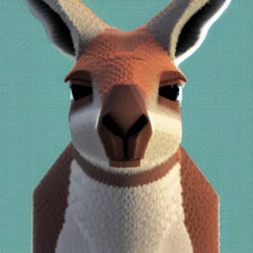 Prompt: a minecraft kangaroo