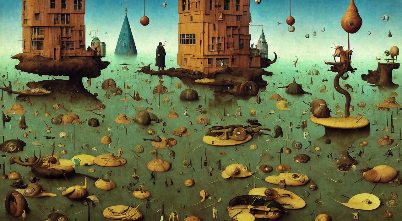 Image similar to single flooded simple!! snail tower anatomy, very coherent and colorful high contrast masterpiece by norman rockwell franz sedlacek hieronymus bosch dean ellis simon stalenhag rene magritte gediminas pranckevicius, dark shadows, sunny day, hard lighting