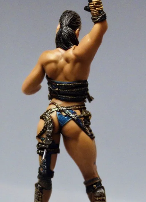 Image similar to Fine Image on the store website, eBay, Full body, 80mm resin detailed miniature of a Muscular female warrior, view from behind