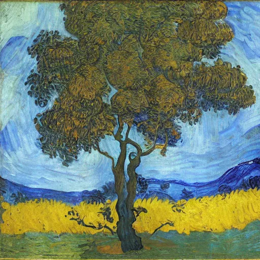 Image similar to mango tree painted by van goch