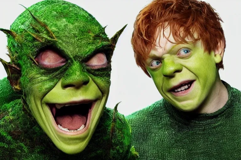 Image similar to Rupert Grint as The Green Goblin