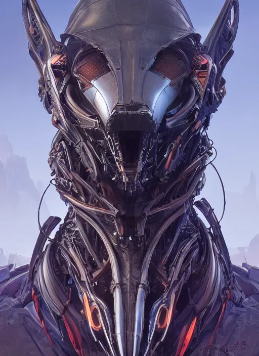 Image similar to asymmetrical!! portrait of an alien with large neontubes in face in the style of, machine face, intricate, elegant, highly detailed, digital painting, artstation, biolusence, concept art, smooth, sharp focus, illustration, art by artgerm and greg rutkowski and alphonse mucha, horizon zero dawn 8 k