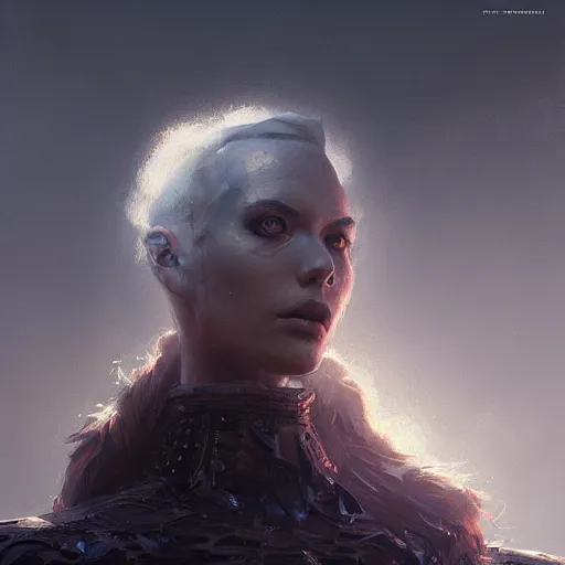 Image similar to closeup portrait of boldtron, dramatic light, gorgeous view, depth, high detail, digital art, painted by greg rutkowski and seb mckinnon, by tim burton, trending on artstation