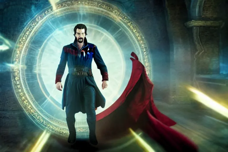 Image similar to film still of zombie Doctor Strange in new avengers movie, 4k