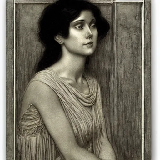 Image similar to portrait of a beautiful woman by franklin booth