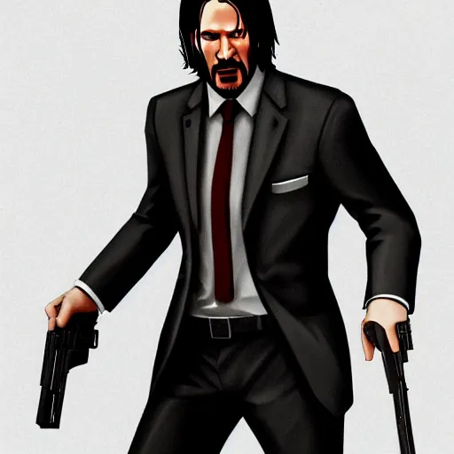 Prompt: John Wick, detailed sprite, video game sprite, trending on artstation, stylish