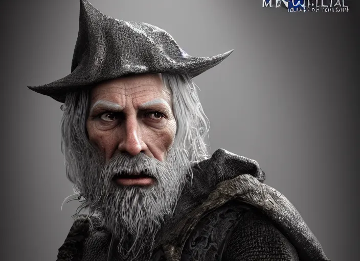 Image similar to hyperrealism, detailed textures, photorealistic 3 d render, a mystical wizard in the time of merlin, sharp focus, ultra realistic, ultra high pixel detail, cinematic, intricate, cinematic light, concept art, illustration, art station, unreal engine 8 k