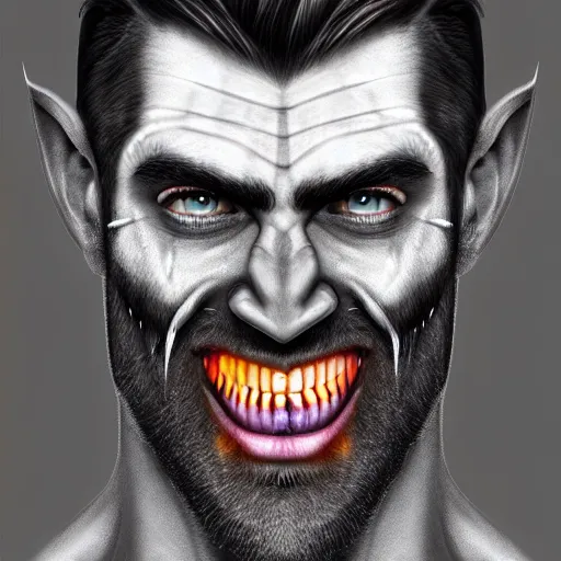 Prompt: x-ray scan of Beautiful face of very manly Gigachad with very big jaws, big eyebrows, smile like trollface, colorful face painting on grey scale face, powerful , magic, thunders, dramatic lighting, intricate, wild, highly detailed, digital painting, artstation, concept art, smooth, sharp focus, illustration, art by artgerm and greg rutkowski and alphonse mucha, footage from space camera