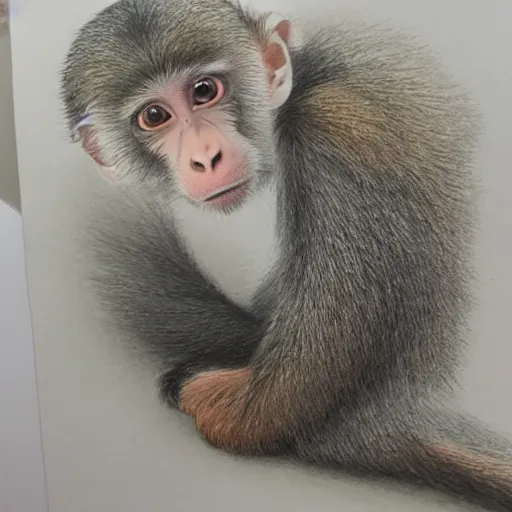 Buy Ape Primate-monkey Drawing Realistic-realism-graphite-pencil Drawing Art-animal  Online in India - Etsy